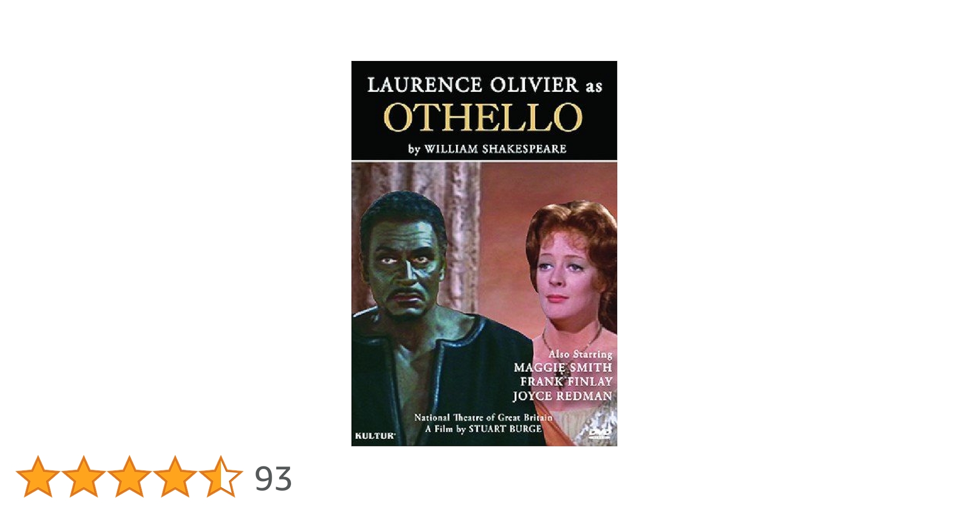 Othello Starring Laurence Olivier: Amazon.ca: Not Available
